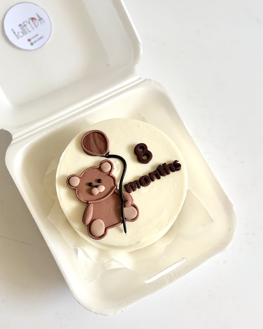 Teddy bear bento milestone cake