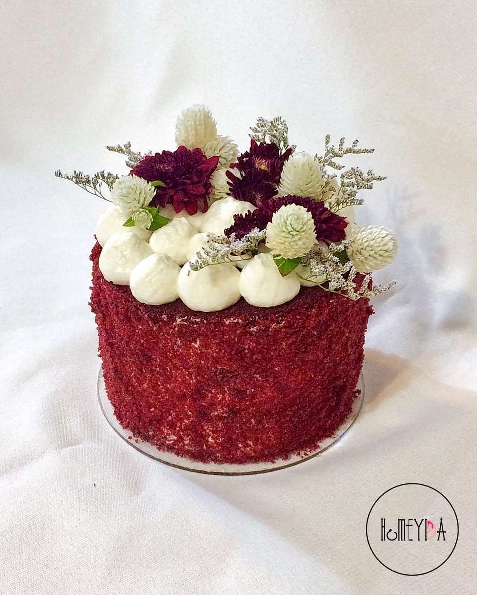 Vintage dark cherry cake